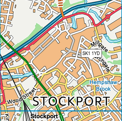 SK1 1YD map - OS VectorMap District (Ordnance Survey)