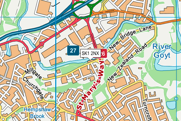 SK1 2NX map - OS VectorMap District (Ordnance Survey)