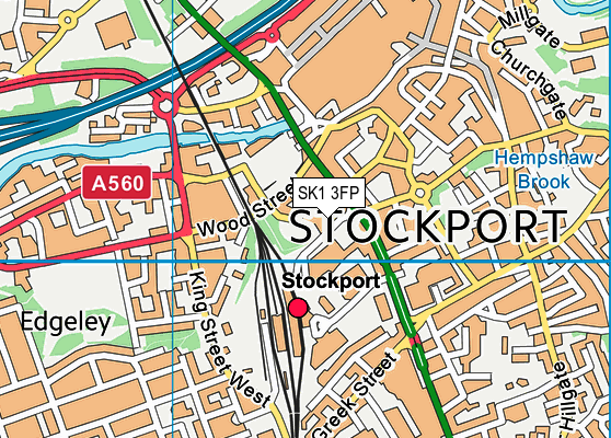 SK1 3FP map - OS VectorMap District (Ordnance Survey)