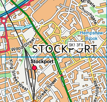 SK1 3FX map - OS VectorMap District (Ordnance Survey)