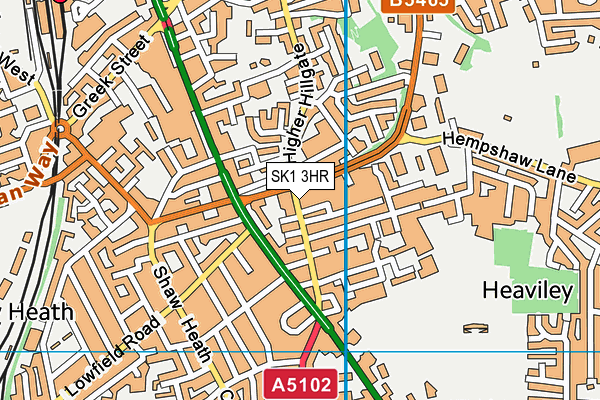 SK1 3HR map - OS VectorMap District (Ordnance Survey)