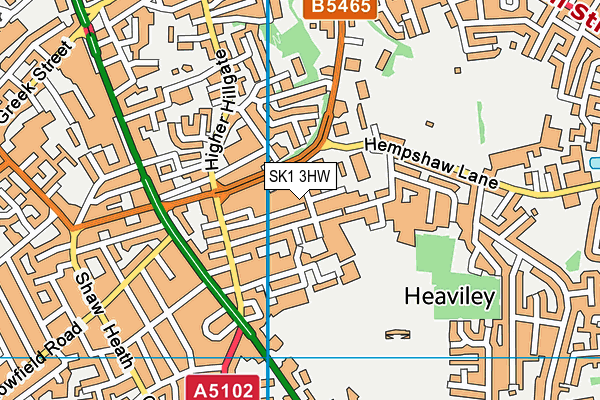 SK1 3HW map - OS VectorMap District (Ordnance Survey)