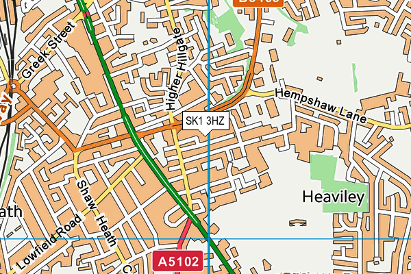 SK1 3HZ map - OS VectorMap District (Ordnance Survey)