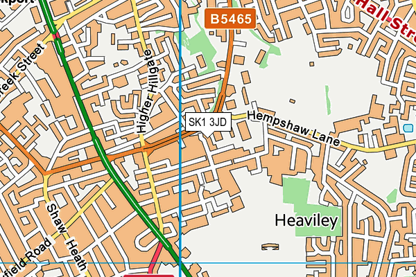 SK1 3JD map - OS VectorMap District (Ordnance Survey)