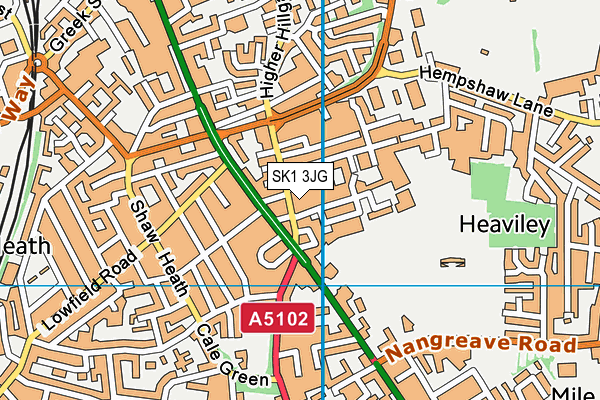 SK1 3JG map - OS VectorMap District (Ordnance Survey)