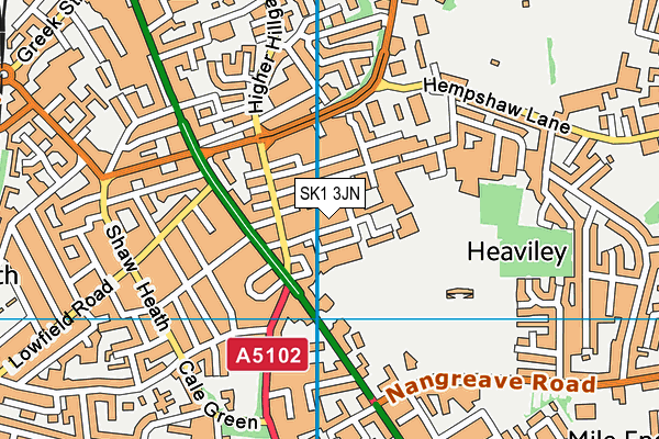 SK1 3JN map - OS VectorMap District (Ordnance Survey)