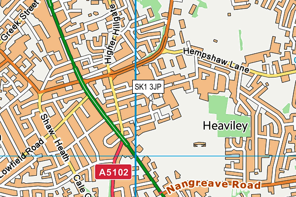 SK1 3JP map - OS VectorMap District (Ordnance Survey)