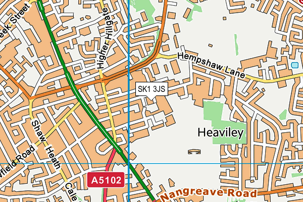 SK1 3JS map - OS VectorMap District (Ordnance Survey)