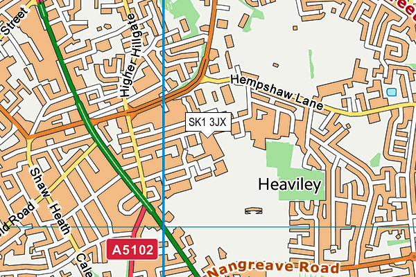 SK1 3JX map - OS VectorMap District (Ordnance Survey)