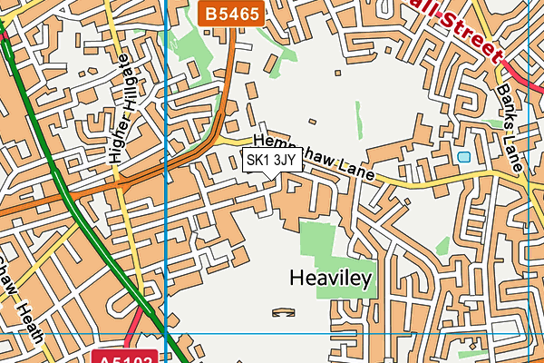 SK1 3JY map - OS VectorMap District (Ordnance Survey)