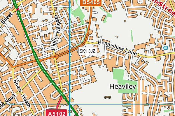 SK1 3JZ map - OS VectorMap District (Ordnance Survey)