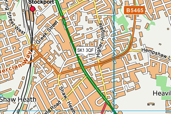 SK1 3QF map - OS VectorMap District (Ordnance Survey)