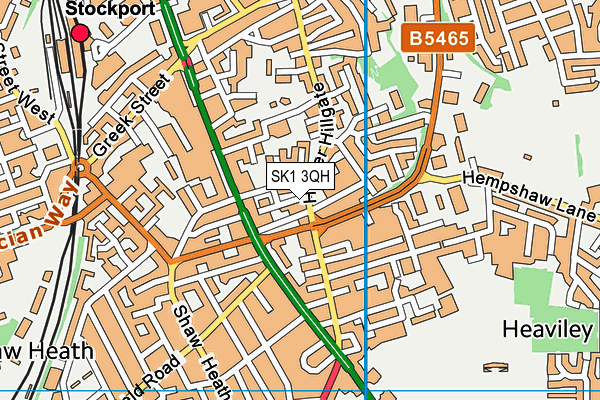 SK1 3QH map - OS VectorMap District (Ordnance Survey)
