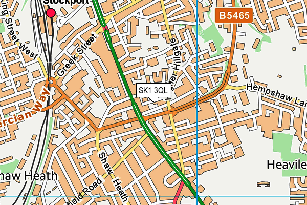 SK1 3QL map - OS VectorMap District (Ordnance Survey)