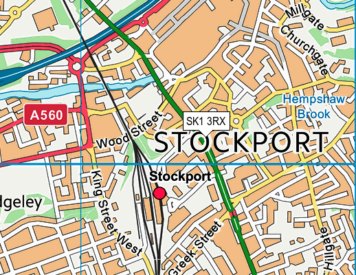 SK1 3RX map - OS VectorMap District (Ordnance Survey)