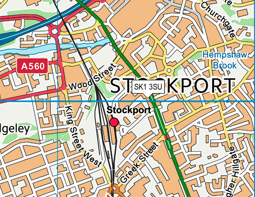 SK1 3SU map - OS VectorMap District (Ordnance Survey)