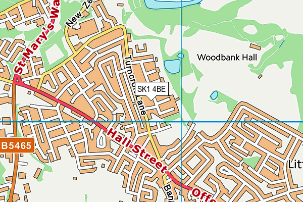 SK1 4BE map - OS VectorMap District (Ordnance Survey)