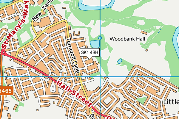 SK1 4BH map - OS VectorMap District (Ordnance Survey)