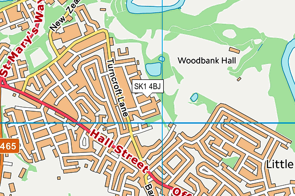 SK1 4BJ map - OS VectorMap District (Ordnance Survey)