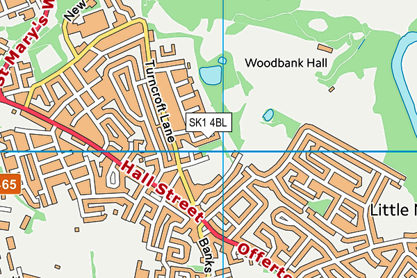 SK1 4BL map - OS VectorMap District (Ordnance Survey)