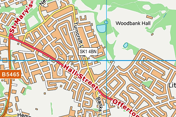 SK1 4BN map - OS VectorMap District (Ordnance Survey)