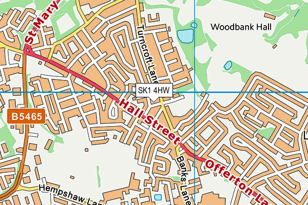 SK1 4HW map - OS VectorMap District (Ordnance Survey)