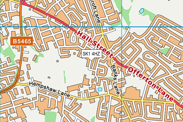 SK1 4HZ map - OS VectorMap District (Ordnance Survey)