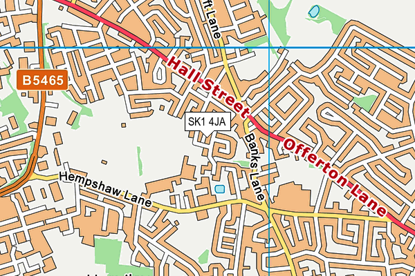 SK1 4JA map - OS VectorMap District (Ordnance Survey)
