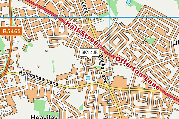 SK1 4JB map - OS VectorMap District (Ordnance Survey)