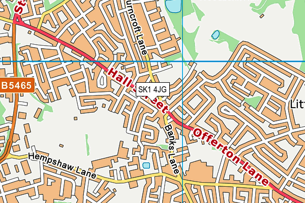 SK1 4JG map - OS VectorMap District (Ordnance Survey)