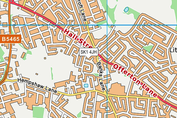 SK1 4JH map - OS VectorMap District (Ordnance Survey)