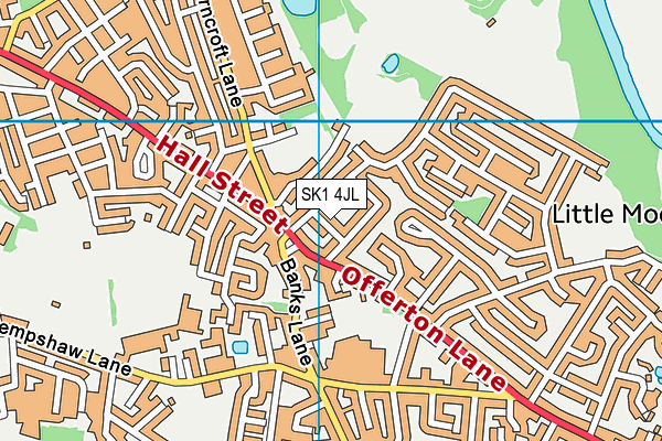 SK1 4JL map - OS VectorMap District (Ordnance Survey)