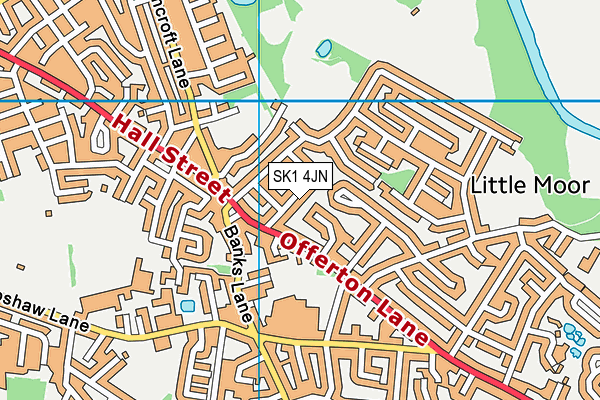 SK1 4JN map - OS VectorMap District (Ordnance Survey)