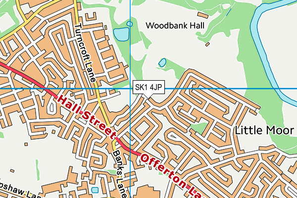 SK1 4JP map - OS VectorMap District (Ordnance Survey)