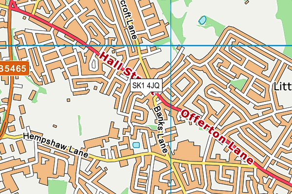 SK1 4JQ map - OS VectorMap District (Ordnance Survey)