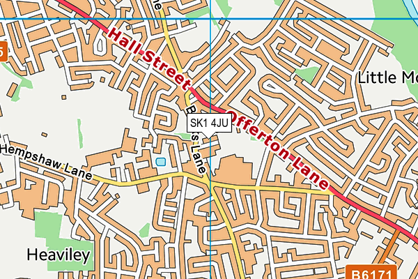 SK1 4JU map - OS VectorMap District (Ordnance Survey)