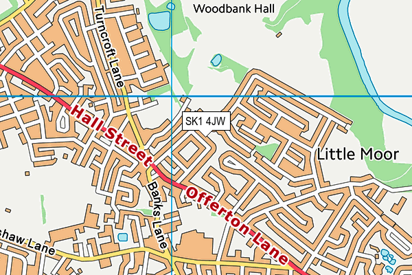 SK1 4JW map - OS VectorMap District (Ordnance Survey)