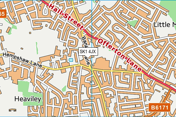 SK1 4JX map - OS VectorMap District (Ordnance Survey)