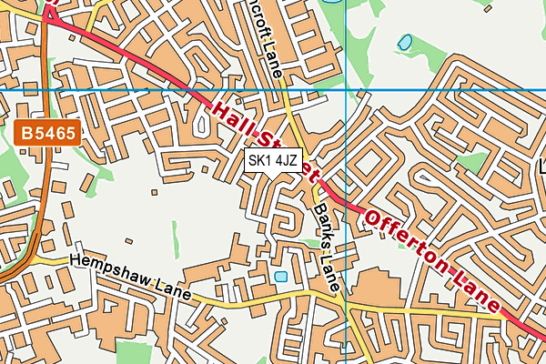 SK1 4JZ map - OS VectorMap District (Ordnance Survey)