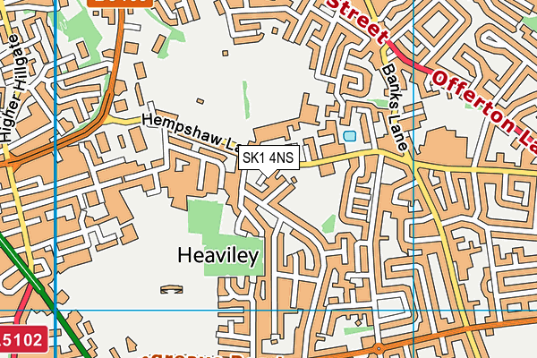 SK1 4NS map - OS VectorMap District (Ordnance Survey)