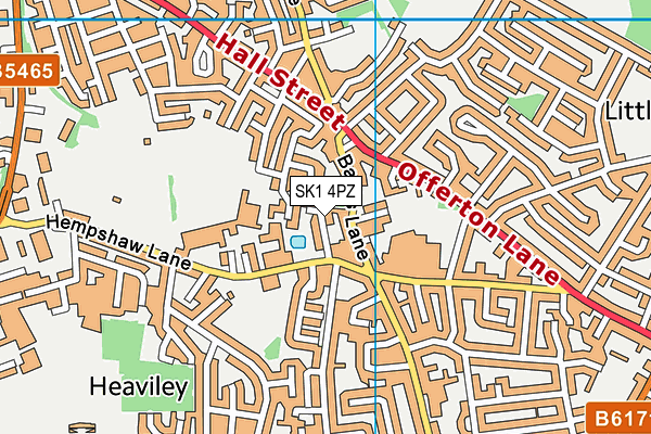 SK1 4PZ map - OS VectorMap District (Ordnance Survey)