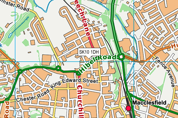 SK10 1DH map - OS VectorMap District (Ordnance Survey)