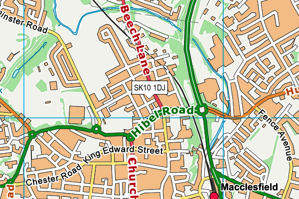 SK10 1DJ map - OS VectorMap District (Ordnance Survey)