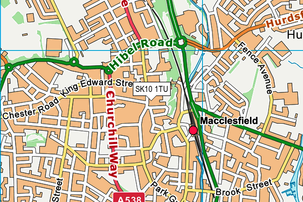 SK10 1TU map - OS VectorMap District (Ordnance Survey)