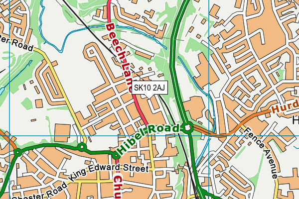 SK10 2AJ map - OS VectorMap District (Ordnance Survey)