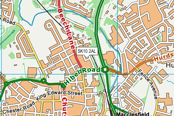 SK10 2AL map - OS VectorMap District (Ordnance Survey)