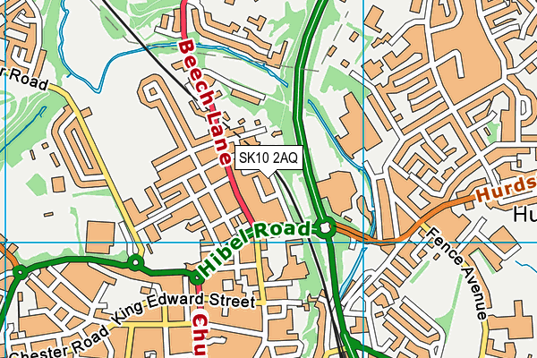 SK10 2AQ map - OS VectorMap District (Ordnance Survey)