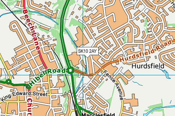 SK10 2AY map - OS VectorMap District (Ordnance Survey)