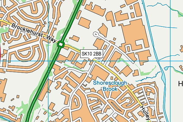 SK10 2BB map - OS VectorMap District (Ordnance Survey)