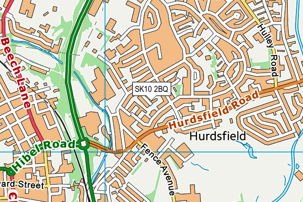 SK10 2BQ map - OS VectorMap District (Ordnance Survey)